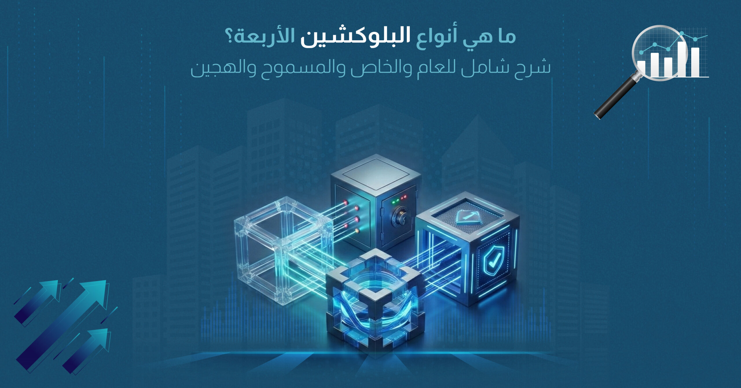 أنواع البلوكشين الأربعة: شرح شامل للعام والخاص والمسموح والهجين